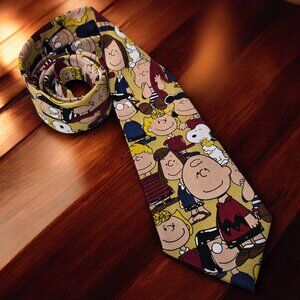 Charlie Brown and Gang Dress Tie Men's Cartoon Comic Characters Retro Snoopy